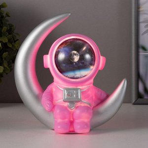 Ночник Космонавт на луне LED USB МИКС 10х10х18 см