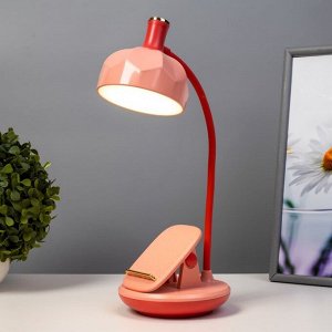 Настольная лампа Эдельс LED 3Вт 3000-6000К USB АКБ розовый 12,5х12,5х39,5 см
