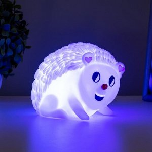 Ночник Ёжик LED от батареек 8,5х12,5х10 см