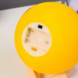 Ночник Смайл LED от батареек 3хААА желтый 14х14х18 см