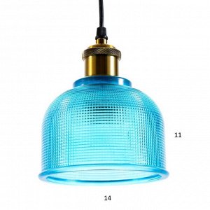 Светильник "Шарлотта" E27 40Вт голубой 15х15х120 см
