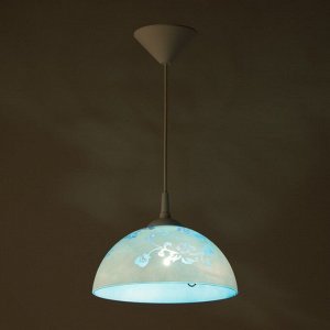 Светильник Колпак "Рочелл" 1 лампа E27 40Вт белый-синий д.250