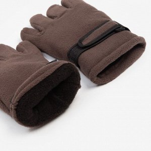 Перчатки женские MINAKU, двухслойные, цв. коричневый, р-р 24 см