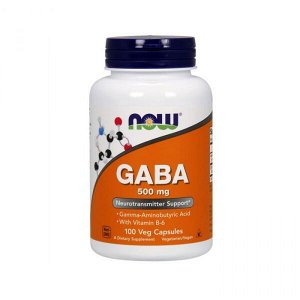 Добавки для улучшения сна NOW Gaba 500mg 100 veg caps