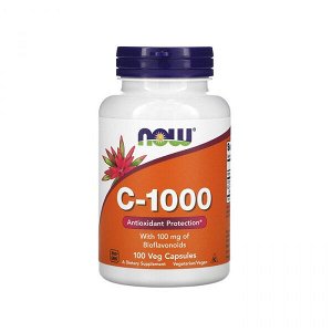 Витамины отдельные NOW Vitamin C-1000 100 veg caps
