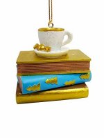 Новогоднее подвесное украшение Книги из полирезины / 5,7x5,5x4,5см