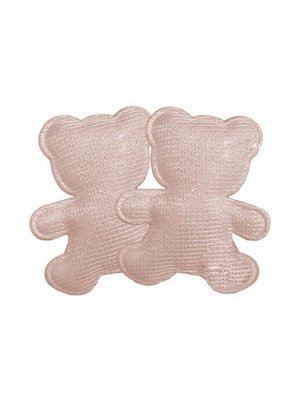 Декоративное украшение Розовые мишки для оформления подарков из полиэстера, в наборе 2 шт / 5,7x0,2x4,7см