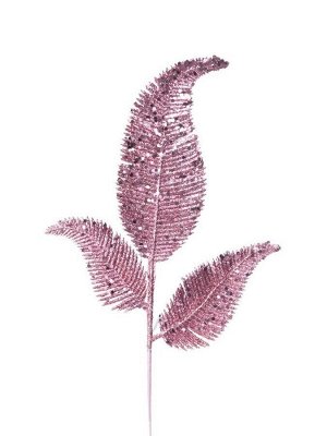 Интерьерное украшение ветка Розовая из полиэтилена / 39x15x0,5см