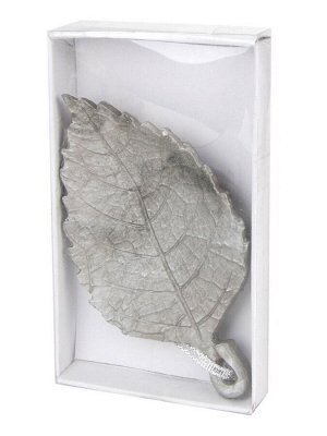 Новогоднее подвесное украшение Осиновый лист из полирезины / 11.8х6.8х1.5