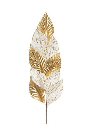 Интерьерное украшение Ветка Осина золотая из полиэстера / 73x14x1см