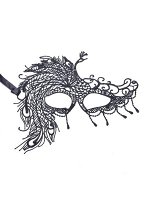Маскарадная маска Гипюр из полиэстера, с лентой для крепления на голове / 0,1x20x16см