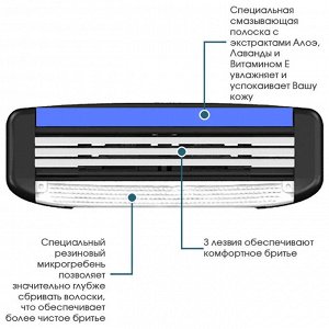 Кассеты мужские сменные 4 шт с 3 лезвиями