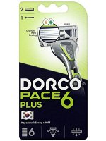 DORCO Бритвенная система (станок + 2 кассеты)  6 лезвий + 1 лезвие-триммер PACE 6 PLUS  NEW