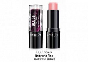 ALVIN D'OR BS-1 Стик румяна blusher stick 9гр. (тон 01 романтичный розовый) NEW!