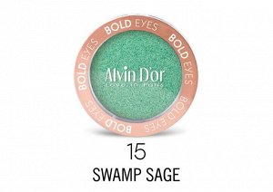 ALVIN D'OR AES-19 Тени для век одинарные сатиновые BOLD EYES (15 - болотный шалфей) NEW!