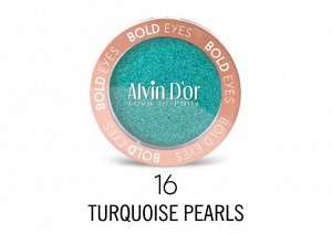 ALVIN D'OR AES-19 Тени для век одинарные сатиновые BOLD EYES (16 - бирюзовый жемчуг) NEW!