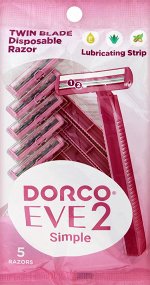 DORCO Станок бритвенный женский одноразовый (5 шт/уп.) с увлажняющей полоской EVE 2 TG-708W
