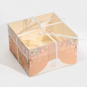 Коробка для капкейка «Розовый тренд», 16 ? 16 ? 10 см