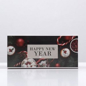 Коробочка для макарун Happy New Year 12 х 5,5 х 5,5 см.