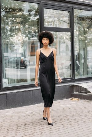 SALE! Платье-комбинация MONK в чёрном цвете 