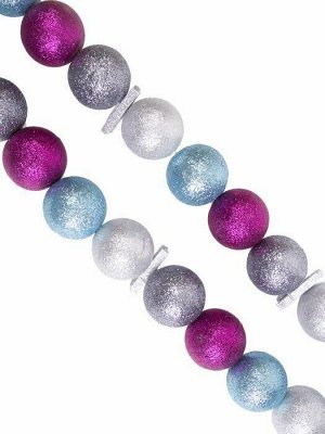 Новогодняя гирлянда Большие разноцветные шары из пенополистирола / 170x5см