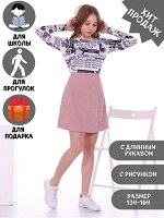 Лонгслив &quot;Поэзия&quot; белый