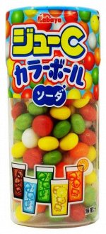 Конфеты со вкусом газировок Kabaya Color Ball Joue C/ Цветная карамель со вкусом газированных напитков  35 гр Японские сладости