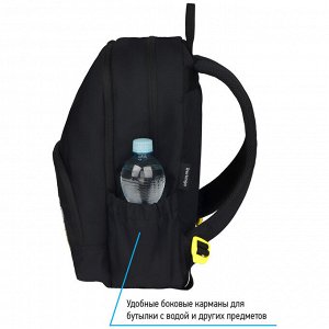 Рюкзак Berlingo Light ""Angel black"" 39,5*28*16см, 2 отделения, 3 кармана, уплотненная спинка