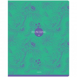 Тетрадь 48л., А5, клетка BG ""Flowering""