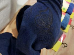 Колготки для девочек ажурные темных школьных расцветок цвета Микс, без выбора