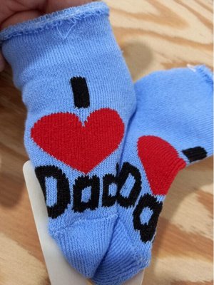 Носки махровые ясельные для новорожденных I LOVE DAD/MAM