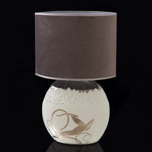 Лампа "Луара",белая с серебром, керамика, 30x15xh:27 см