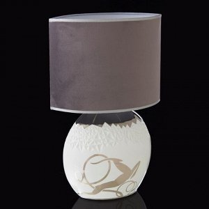 Лампа "Луара",белая с серебром, керамика, 30x15xh:27 см