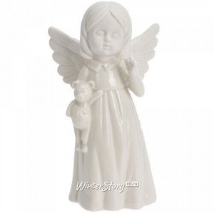 Фарфоровая статуэтка Малышка Ангел 16 см с мишкой (Koopman)