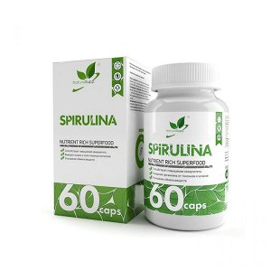 Добавки для здоровья NaturalSupp Spirulina 500mg 60 veg caps