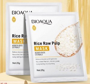 BIOAQUA Mask Added Rice Extract Увлажняющая тканевая маска для лица с экстрактом риса, 25 г.