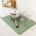 IKEA / NYSKOLJD НЮХОЛИД | Коврик для сушки посуды, зеленый | 44x36 см