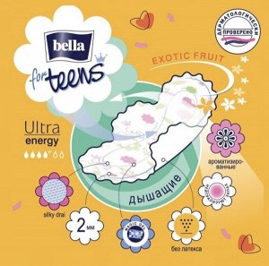 Прокладки для подростков Bella for teens Ultra energy в упаковке 10 штук