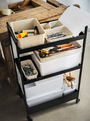 IKEA NOJIG, Органайзер, пластик/бежевый, 20x25x10 см