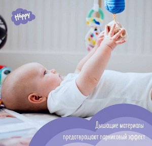 Подгузники для новорожденных деток MINI 3-6 кг 12 штук в упаковке Happy