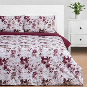 Постельное бельё Этель 2 сп Flower illusion 175х215см,200х220см,50х70см-2 шт, поплин,125 г/м2