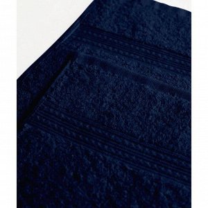 Полотенце махровое, размер 30х60 см, цвет темно-синий