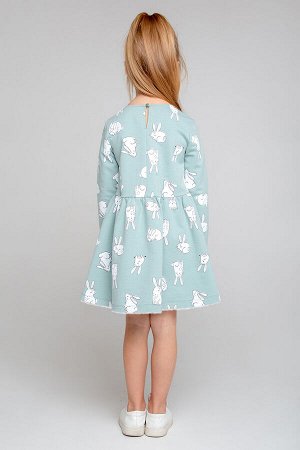 Платье для девочки Crockid КР 5775 голубой прибой, кролики к359