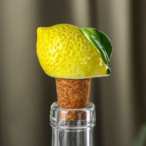 Пробка для бутылки Доляна «Лимон», 5x6 см