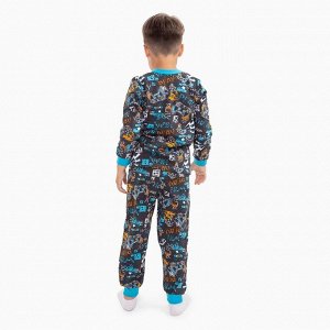 Пижама для мальчика, цвет т.синий/play, рост
