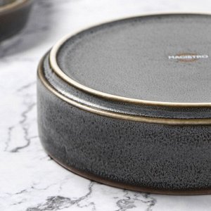 Салатник фарфоровый с высоким бортом Magistro Urban, 500 мл, d=15 см, цвет серый