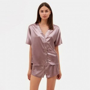 Пижама (сорочка, шорты) женская MINAKU: Light touch цвет фиолетовый, р-р 46