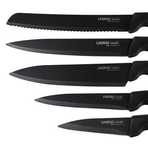 SATOSHI Лаграс Набор ножей кухонных 6пр, с подставкой