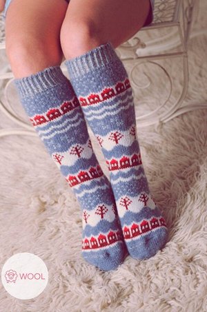 Бабушкины носки, Гольфы для девочки шерстяные Бабушкины носки