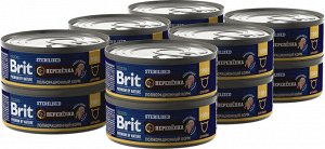 Brit Premium by Nature конс 100гр д/кош Sterilized кастр/стерил Перепёлка (1/12)